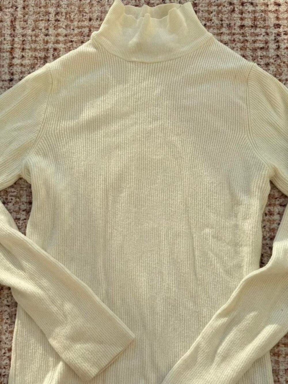 NAKD white/cream ribbed polo turtleneck long sleeve Size M